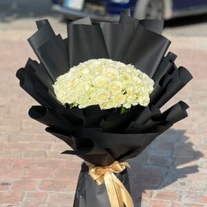 White Flower Bouqute 50 Roses