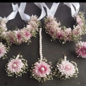 Blush Pearl Floral Jewelry Set