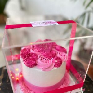 Pink Birthday Cake Acrylic Box
