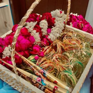 Elegant Floral Gajra Gift Basket