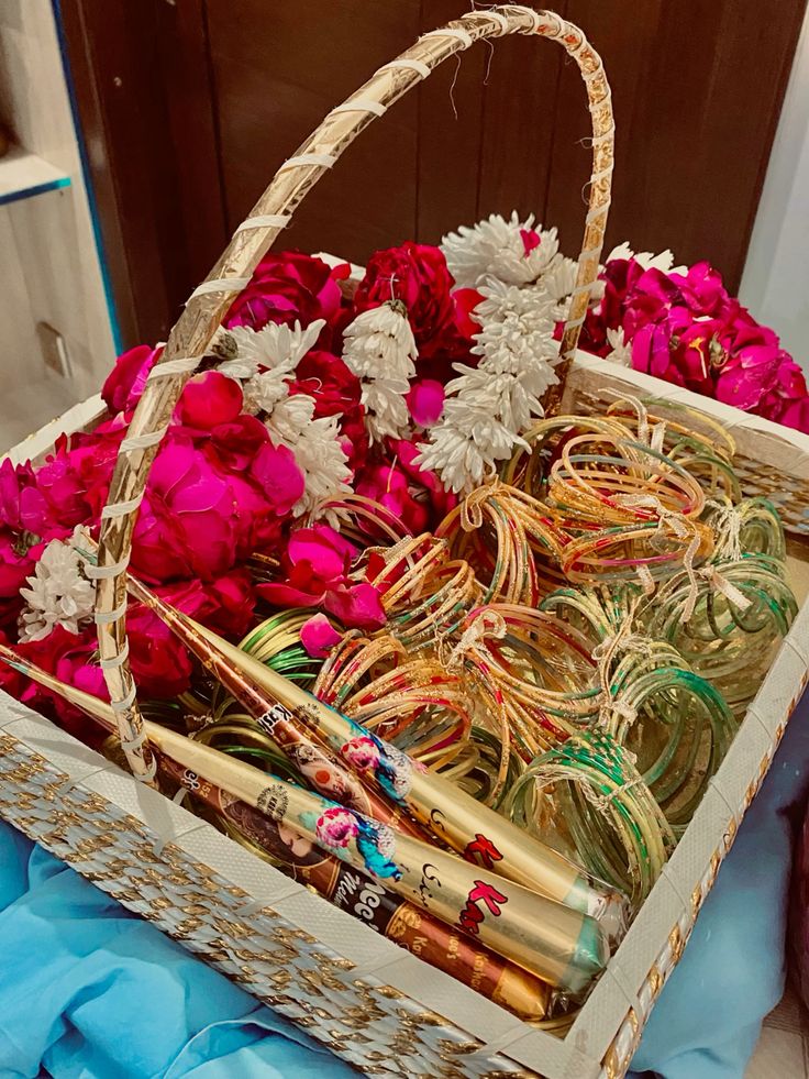 Elegant Floral Gajra Gift Basket